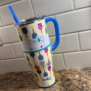 SWIG - Colorful Pickle Ball Paddle Tumbler with Blue Handle